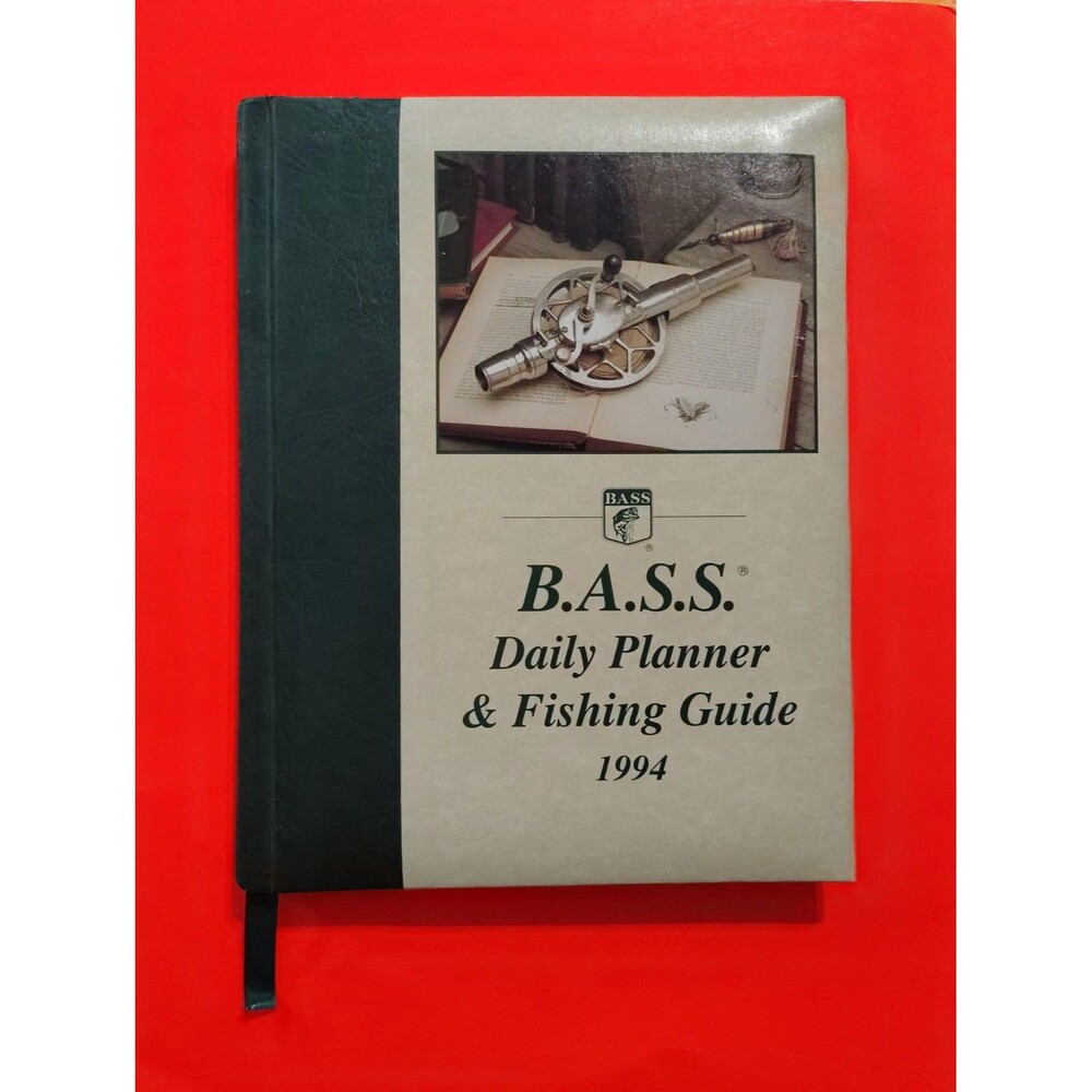 Vintage BASS Daily Planner & Fishing Guide 1994 Hardcover Book Outdoors Novelty
